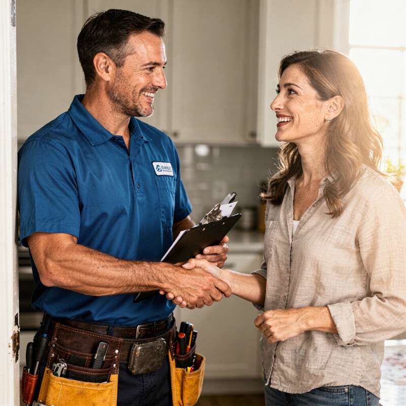 Water damage restoration professional extracting water from a home